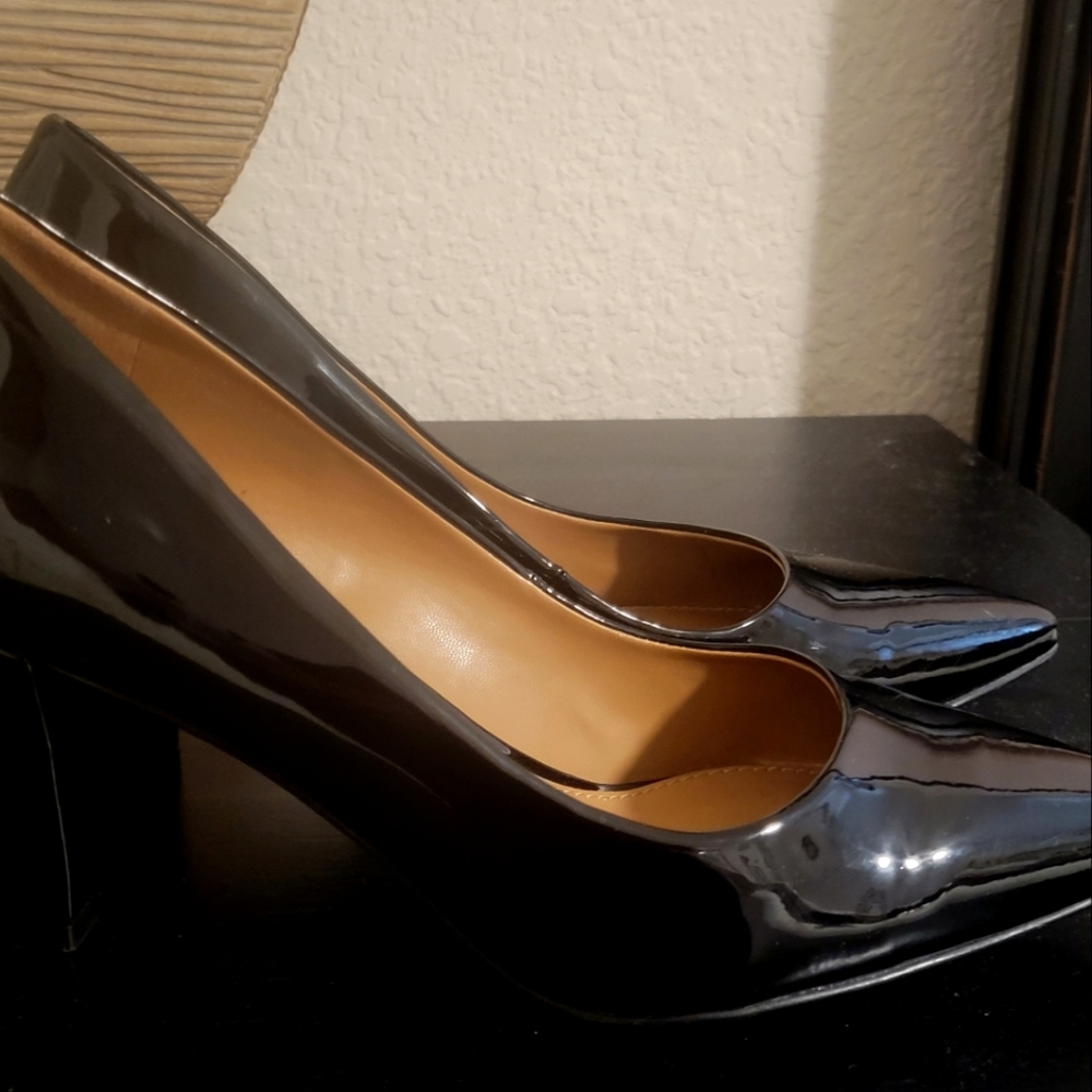 14th & Union Womens Black Pointed Toe Pump Size 6